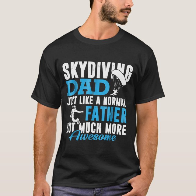 Camiseta Hombres Guay Dad Skydiving Clothing Dad Skydiver (Anverso)