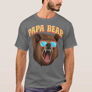Camiseta Hombres Guay Gafas de sol Animal Papá oso Familia 