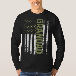 Camiseta Hombres Guay Grandad Estadounidense Patriótico Ban