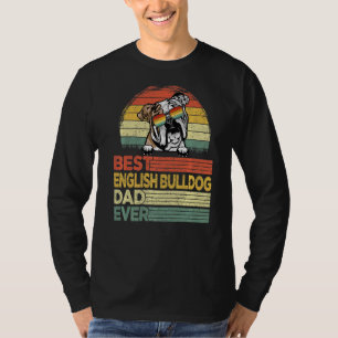 Camiseta Hombres Guay Mejor Bulldog en inglés de papá, padr