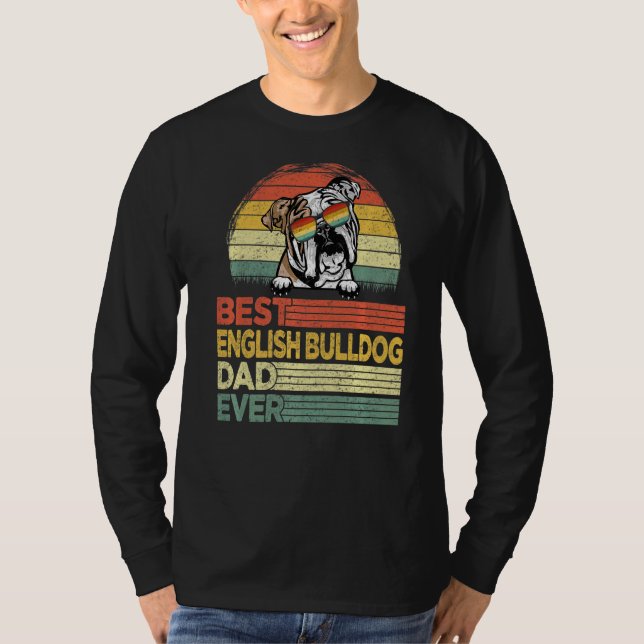 Camiseta Hombres Guay Mejor Bulldog en inglés de papá, padr (Anverso)
