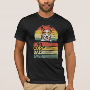 Camiseta Hombres Guay Mejor Día del Padre Corgi