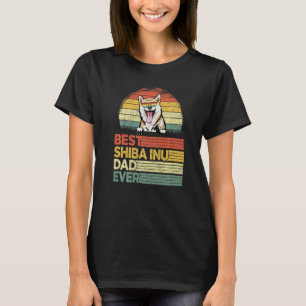 Camiseta Hombres Guay Mejor Día del Padre Shiba Inu