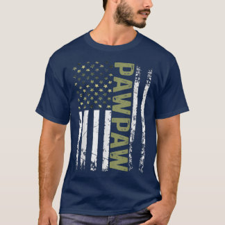Camiseta Hombres Guay Pawpaw American Patriotic USA Flag Fa