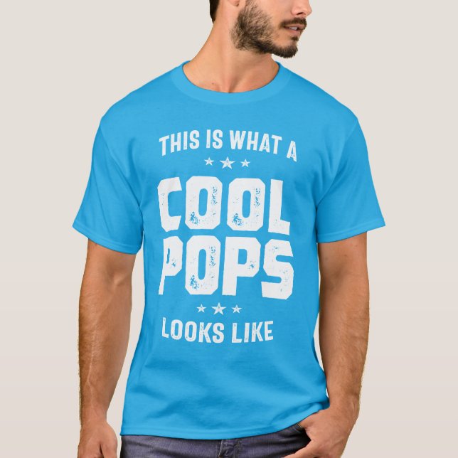 Camiseta Hombres Guay Pops Parece El Regalo Del Abuelo Padr (Anverso)