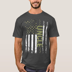 Camiseta Hombres Guay Tío Estadounidense Patriótico Bandera