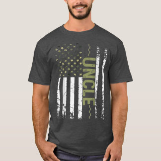 Camiseta Hombres Guay Tío Estadounidense Patriótico Bandera