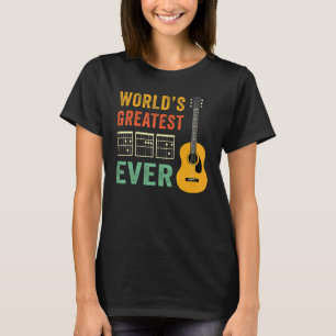 Camiseta Hombres guitarrista retro papá siempre acorde