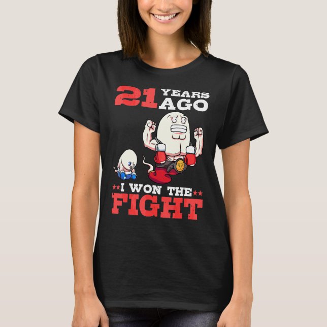 Camiseta Hombres Hace 21 Años Gané La Lucha 21er Cumpleaños (Anverso)