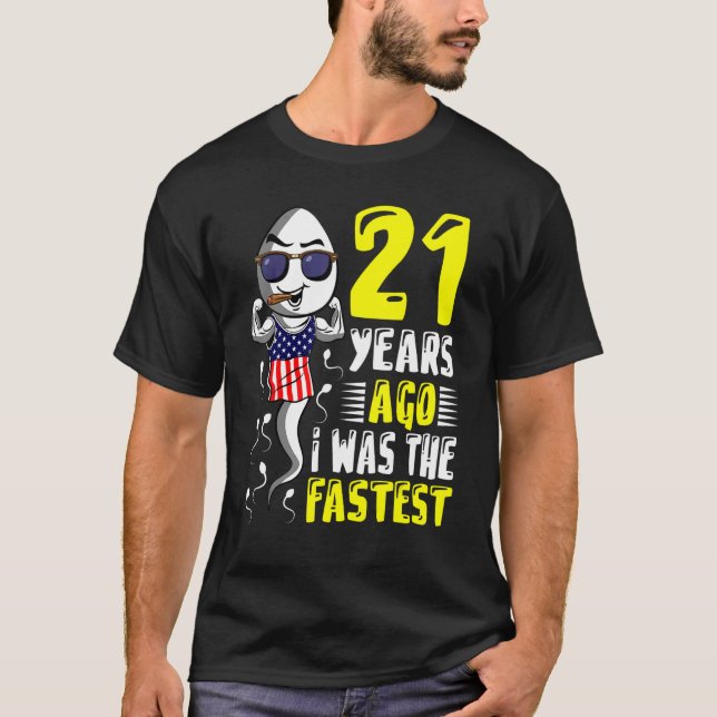Camiseta Hombres Hace 21 Años Yo Era El Último Cumpleaños 2 (Anverso)