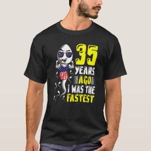 Camiseta Hombres Hace 35 Años Yo Era El Último Cumpleaños 3