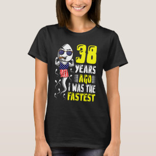 Camiseta Hombres Hace 38 Años Yo Era El Último Cumpleaños 3