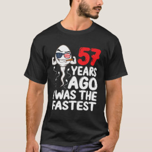 Camiseta Hombres Hace 57 Años Yo Era El Último Cumpleaños 5