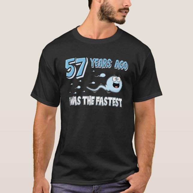Camiseta Hombres Hace 57 Años Yo Era El Último Cumpleaños 5 (Anverso)