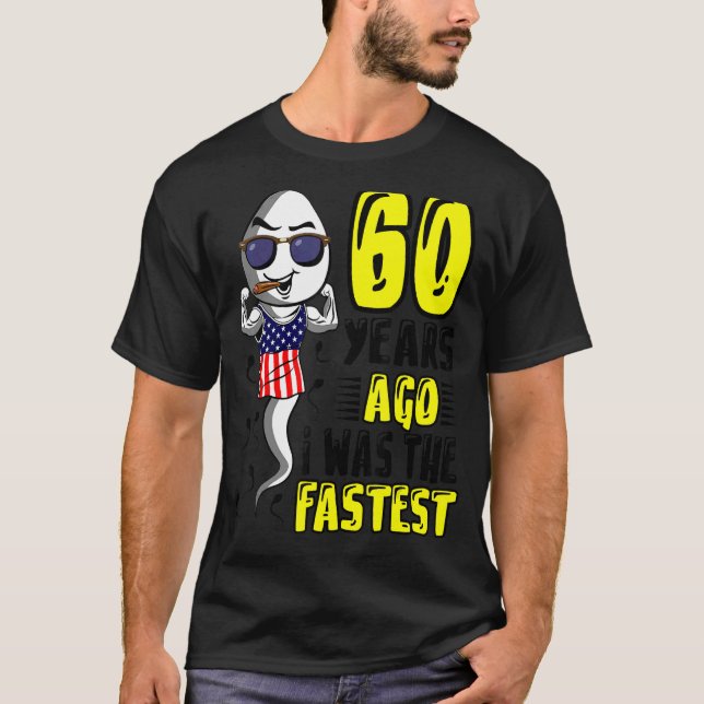 Camiseta Hombres Hace 60 años Yo Era El Último Cumpleaños 6 (Anverso)