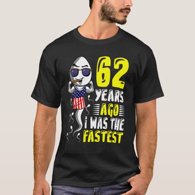Camiseta Hombres Hace 62 Años Yo Era El Último Cumpleaños 6 (Anverso)