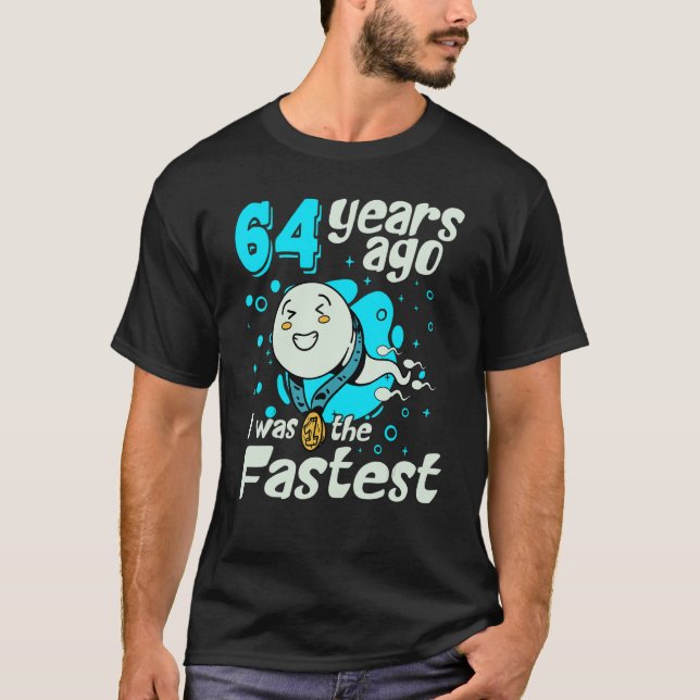 Camiseta Hombres Hace 64 Años Yo Era El Último Cumpleaños 6 (Anverso)