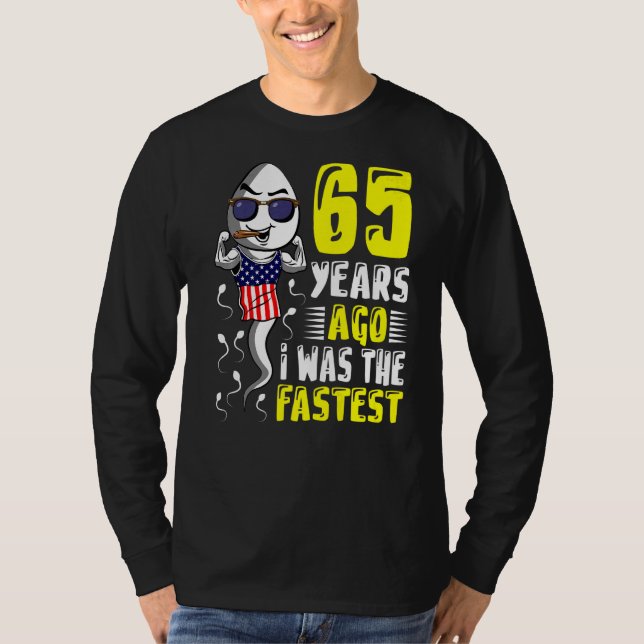 Camiseta Hombres Hace 65 Años Yo Era El Último Cumpleaños 6 (Anverso)