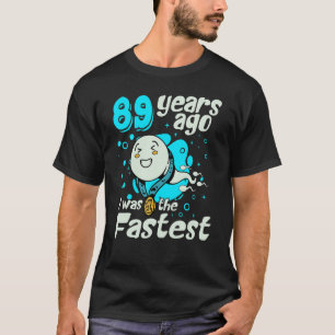 Camiseta Hombres Hace 89 Años Yo Era El Cumpleaños Más Rápi