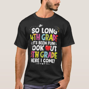Camiseta Hombres Hasta El Cuarto Grado 5 Aquí Llego Gradu