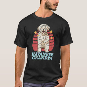 Camiseta Hombres Havaneses Abuelo Dueño de Perro Havanese