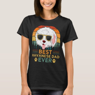 Camiseta Hombres Havaneses Dog Vintage Mejor Fath Havanese