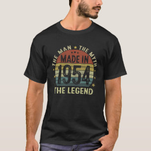 Camiseta Hombres Hechos En 1954 Leyenda De Mitos De Hombre