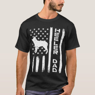 Camiseta Hombres Heeler Dad Flag Vintage Blue Cattle Dog P