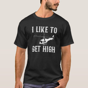 Camiseta Hombres Helicópteros Volando Piloto Heli Me Gusta