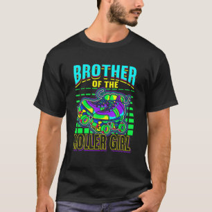 Camiseta Hombres Hermano de Roller Chica Retro Skates Rolle