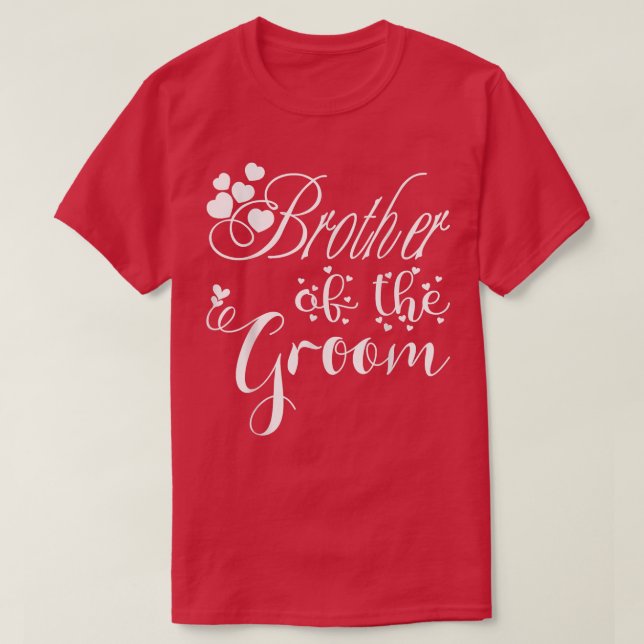 Camiseta Hombres Hermano del Boda gracioso de Groom o Bache (Diseño del anverso)
