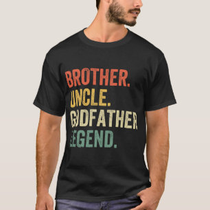 Camiseta Hombres Hermano Tío Padrino Leyenda Vintage Funny