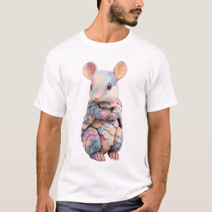 Camiseta Hombres híbridos de ratón armadillo pastel
