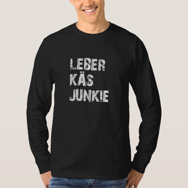 Camiseta Hombres Hígado Queso Junkie Hígado Queso Baviera (Anverso)