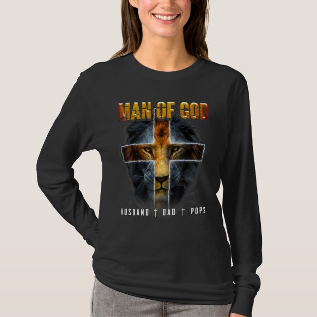 Camiseta Hombres Hombre De Dios Esposo Papas (Anverso)