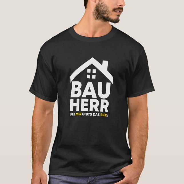 Camiseta Hombres Hombres Bauherr Casa Edificio Tensión Fest (Anverso)