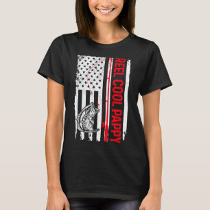 Camiseta Hombres Hombres Carrete Genial Pappy Pesca Bandera