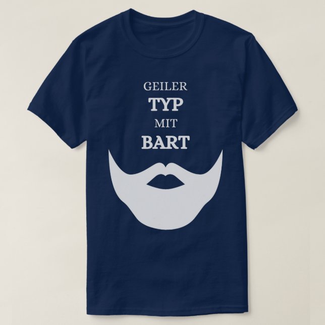 Camiseta Hombres Hombres Guay tipo con barba barba (Diseño del anverso)
