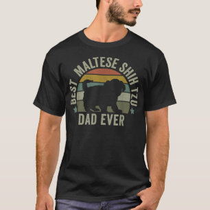 Camiseta Hombres Hombres Malteses Shih Tzu Dad Dog , Padres