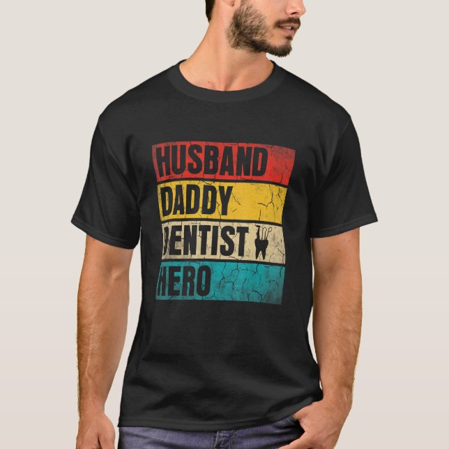 Camiseta Hombres hombres marido papá Dentist Hero's Day (Anverso)