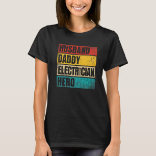 Camiseta Hombres hombres marido papi héroe eléctrico padre
