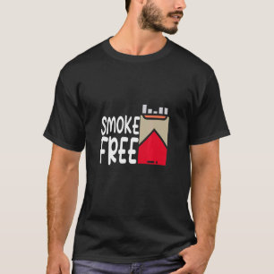 Camiseta Hombres Humo Libre Deja De Fumar Nicotina No Fumad