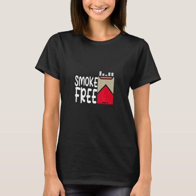 Camiseta Hombres Humo Libre Deja De Fumar Nicotina No Fumad (Anverso)