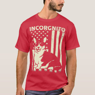 Camiseta Hombres Incorgnito Bandera Estadounidense Funny Co
