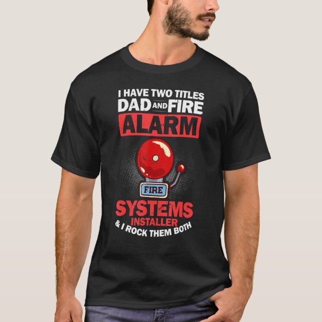 Camiseta Hombres Instalador de Alarma de Incendios Hogar Té (Anverso)