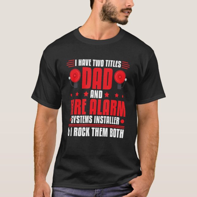Camiseta Hombres Instalador de Alarma de Incendios Hogar Té (Anverso)