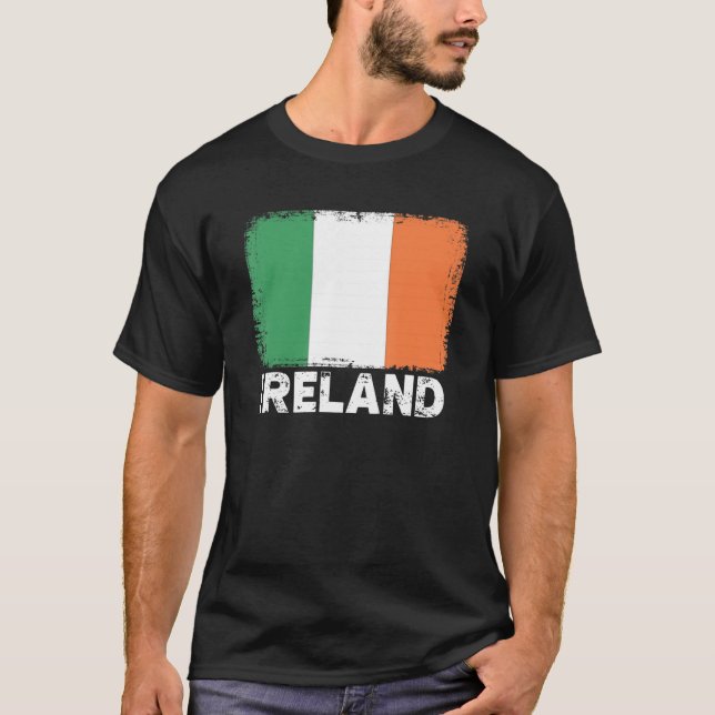 Camiseta Hombres irlandeses de bandera de Irlanda (Anverso)