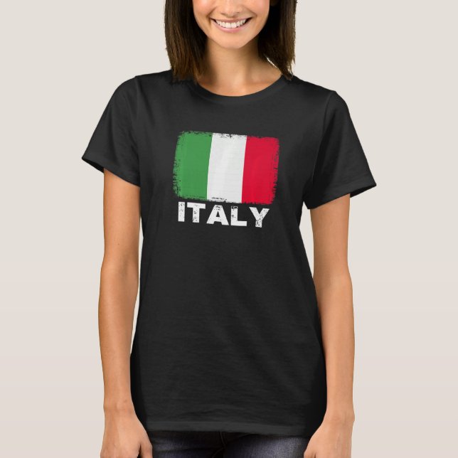 Camiseta Hombres italianos por la bandera de Italia (Anverso)