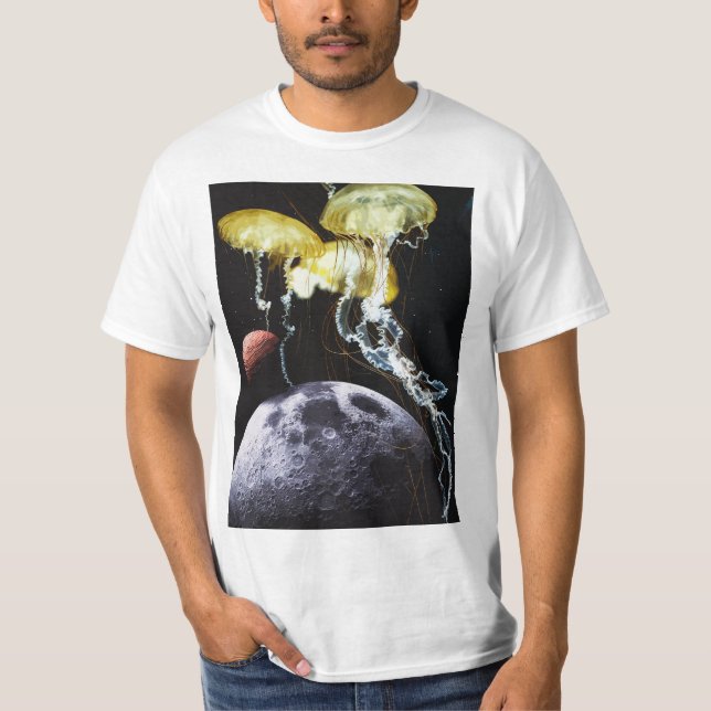 Camiseta Hombres Jellyfish Espaciales (Anverso)