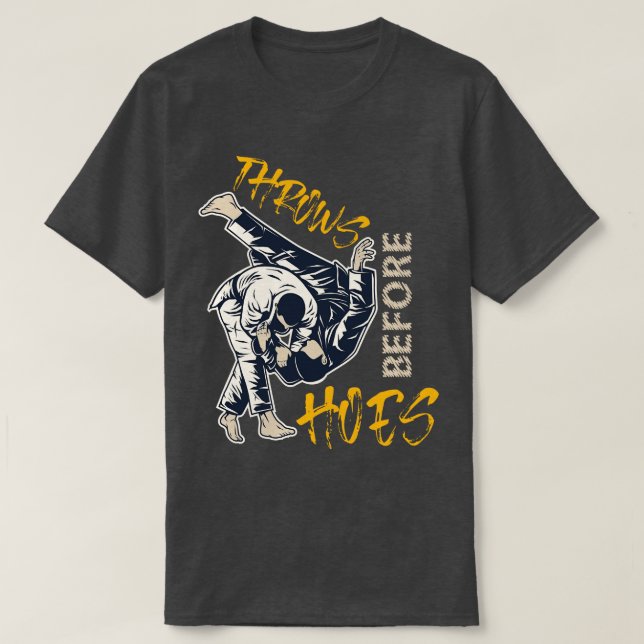 Camiseta Hombres judoistas divertidos dan judo a las artes  (Diseño del anverso)